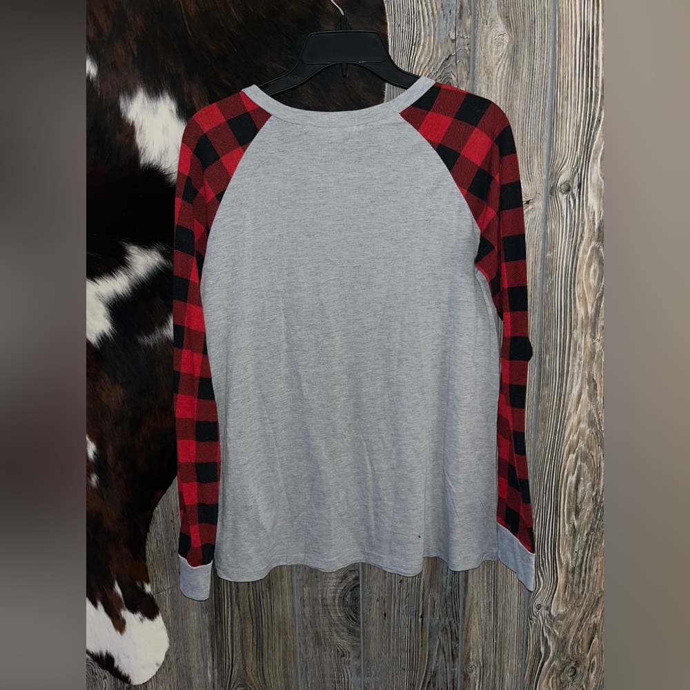 Southern Grace “Christmas With My Herd” farmhouse Christmas long sleeve cow - Picture 4 of 4